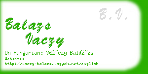 balazs vaczy business card